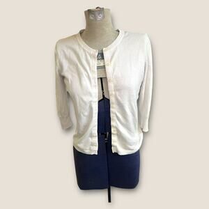 White cardigan